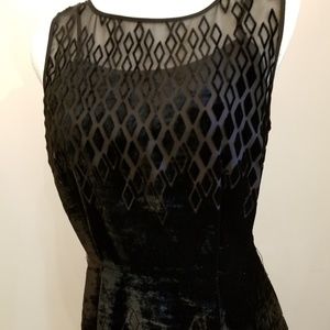 Max & Cleo Geo Print Velvet Dress